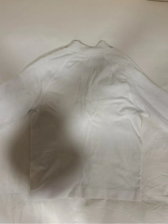 White Ribbed Quarter-Zip - Picture 4 of 4